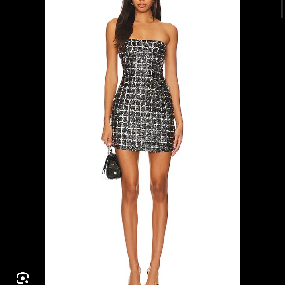 Astr The Label Carmen Strapless Sequin Mini Dress